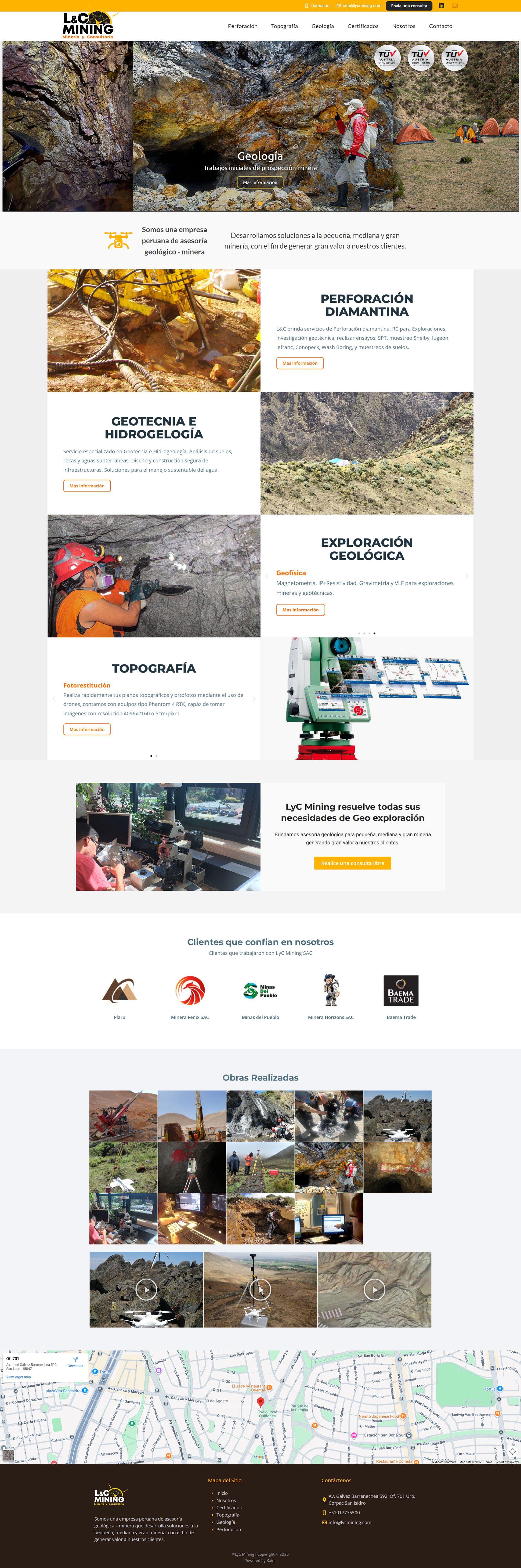 Portal Corporativo LYC Mining